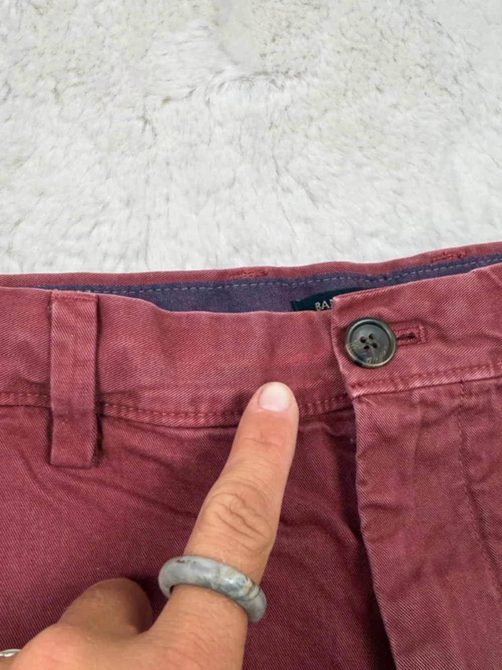 Banana Republic City Short in Red Heather Cotton 10